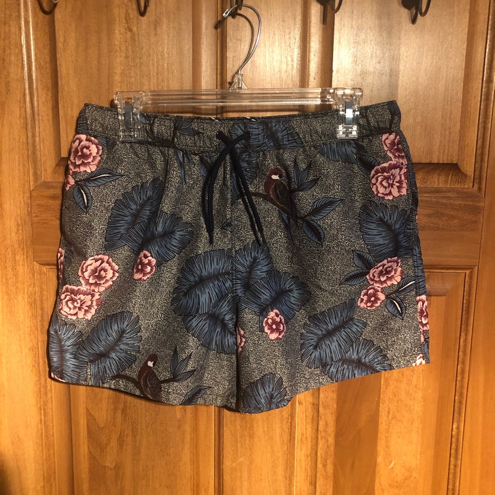 Asos Flower and bird swim shorts
